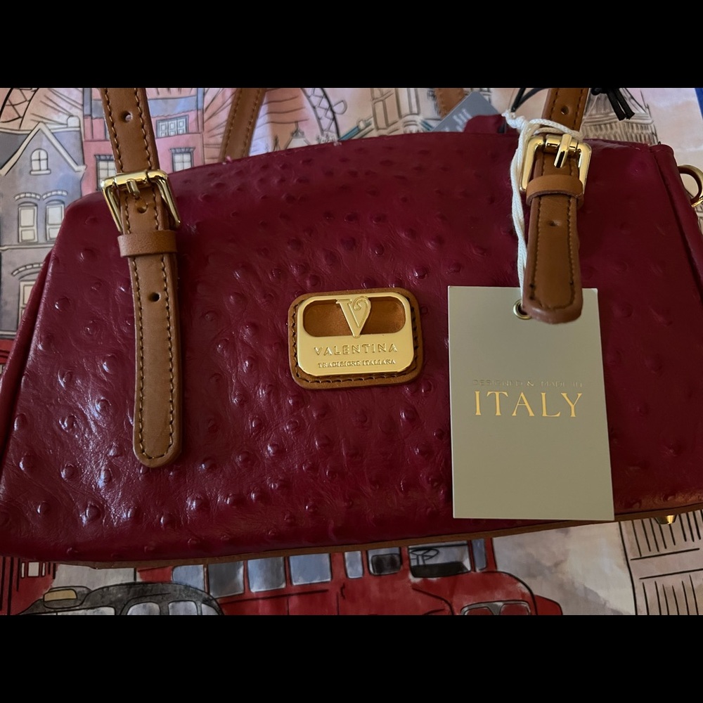 Valentina small genuine leather handbag